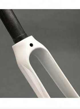 无标白色红色公路自行车全碳纤维前叉700C前叉轻量化破风前叉盖