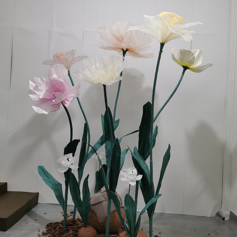 大型巨型纸艺花商场售楼部美陈婚礼装饰婚庆道具橱窗布置手工纸花