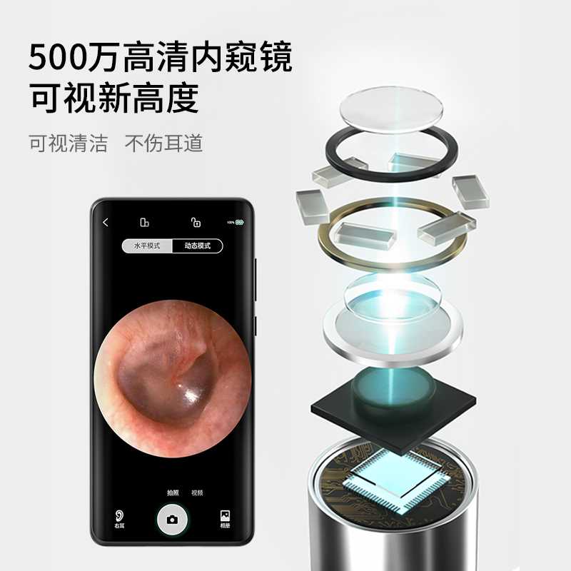 可视挖耳勺掏耳朵神器高清扣耳屎专用采耳工具软头清洁仪器镜儿童