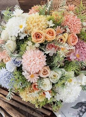 1 Bunch Beautiful Simulation Flower Multiple Layers Petals