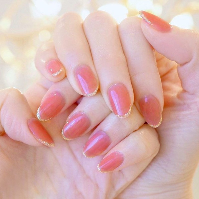 False Nails 24Pcs Nail Tips Short Flat Head Simple White Li