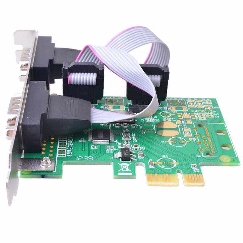 魔羯(MOE)PCIEx1转双串口卡 MC2322 2口RS232串口卡桌上型电脑扩