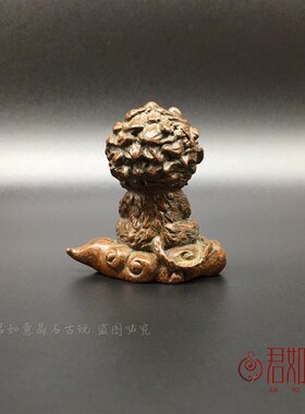 极速实心铜孙悟空悟道小摆件 包浆铜孙大圣小铜猴子筋斗云桌面小