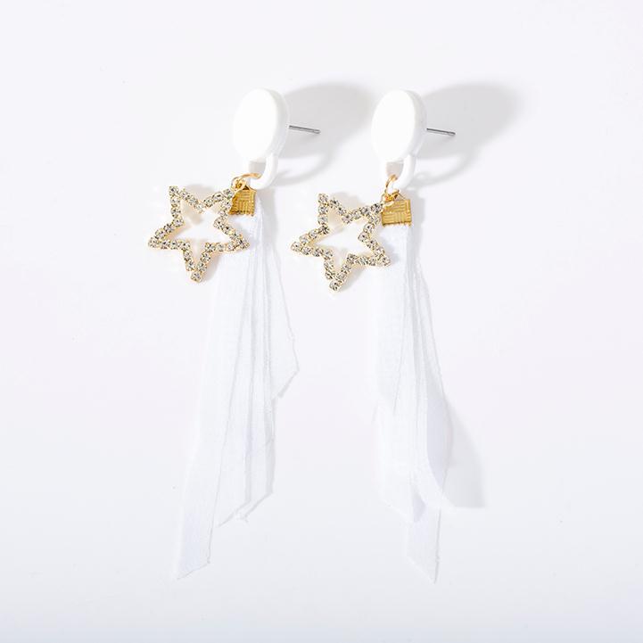 B129 pentagonal star zircon super fairy l cloth strip long e