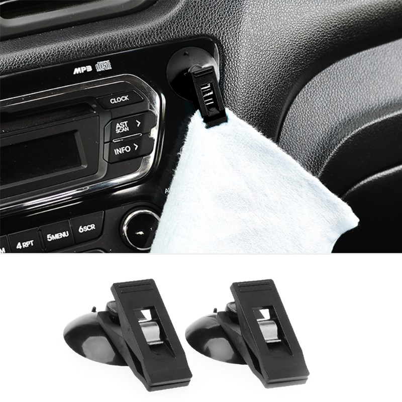 2 Pcs/Lot Car Window Mount Suction Sucker Clips Hook Holders