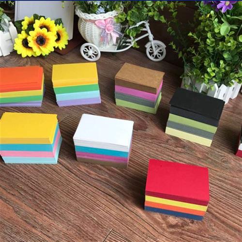 100pcs Blank Kraft paper Business Cards Word Card Message