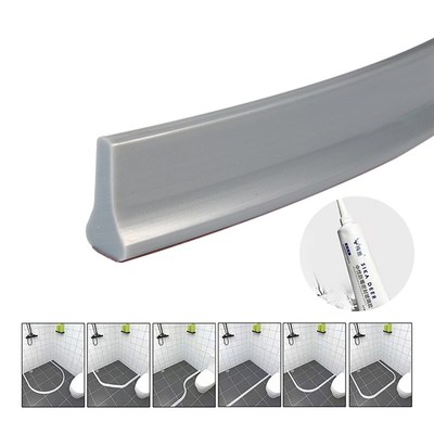 极速1 Pcs Silicone Collapsible Water Retaining Strip Shower