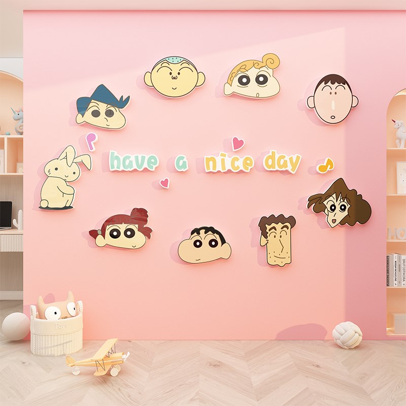 哆啦a梦男女孩卧室墙壁面装饰用品摆挂件小书房间布置改造贴纸画