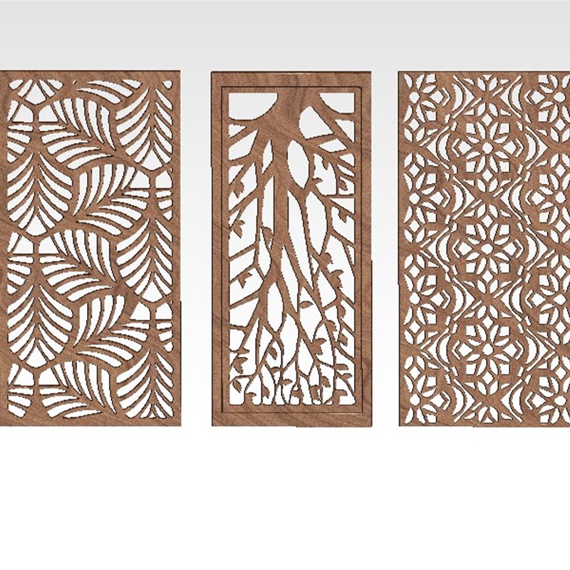 *3pcs 3d model relief for cnc in STL file format Hollow out