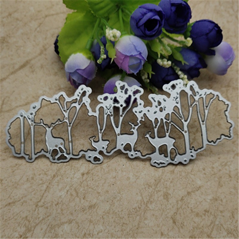 de bosque ciervos Fondo Metal Cutting Dies Stencils For Card