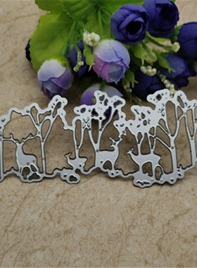 de bosque ciervos Fondo Metal Cutting Dies Stencils For Card