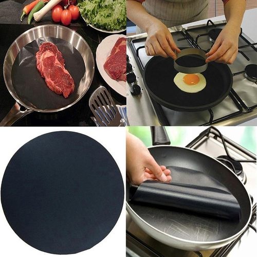 2pcs Non-stick Mat Round Teflon Pan Fry Liner Sheet Cooking