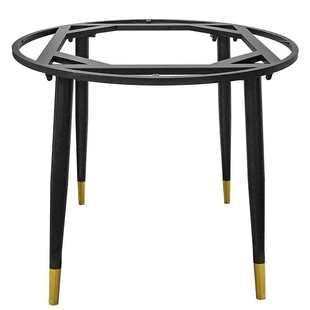 三国碳素钢园形洽谈桌架圆桌支架接待会客岩板茶几茶桌支撑架桌架