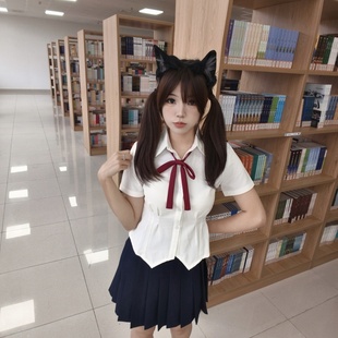 原创正版 衬衫 云蘼 jk短袖 女 日系白色学院风制服夏季 百搭收腰衬衫