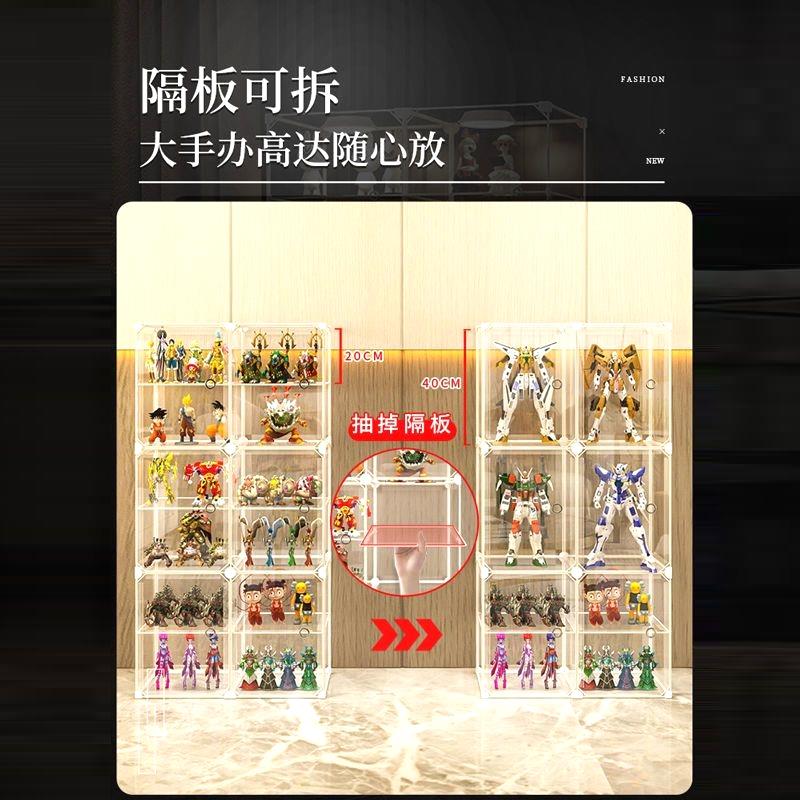 适用手办展示柜落地模型收纳架大容量模型柜玩具展示盒