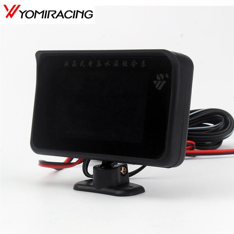 适配12V24v 汽车改装液晶水温 电压组合表 报警高精度数字水温表