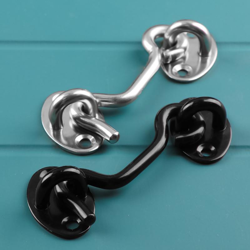 适配不锈钢免打孔窗户风钩房门插销卫生间门锁扣推拉门栓木门防盗