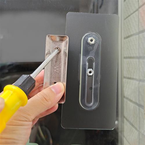 适用2只双孔螺母贴免打孔无痕免钉浴室置物架墙钉固定器粘钩拧螺