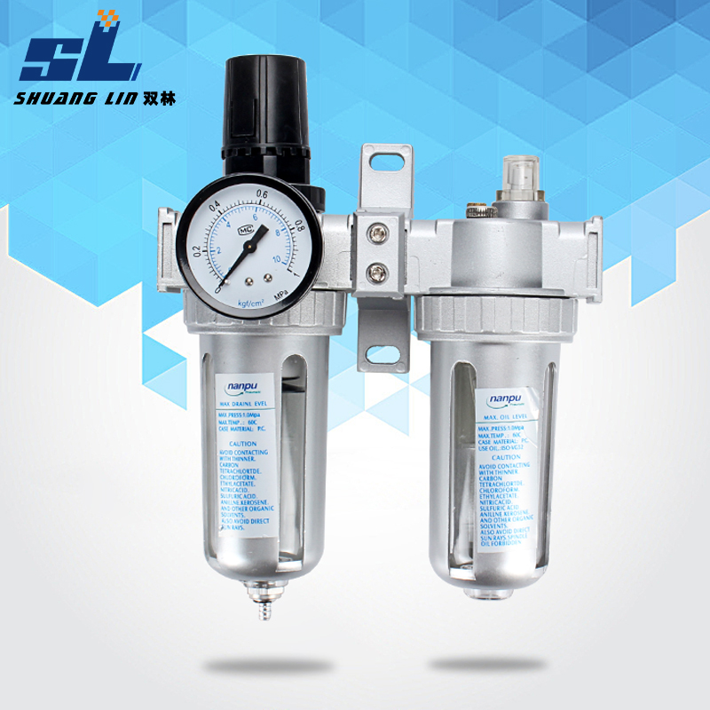 油水分离器SFC2/3/400空压机气泵喷漆气源过滤器二联件自动排水SL