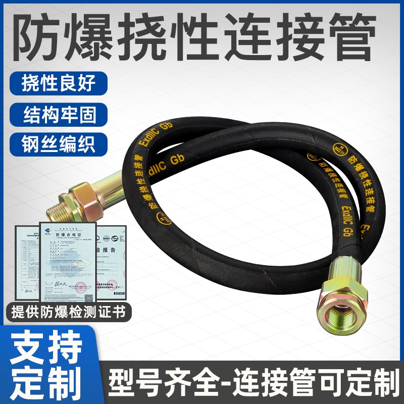 钢丝编织防爆挠性连接管BNG/NGd耐高温防爆软管6分DN15/20可定制