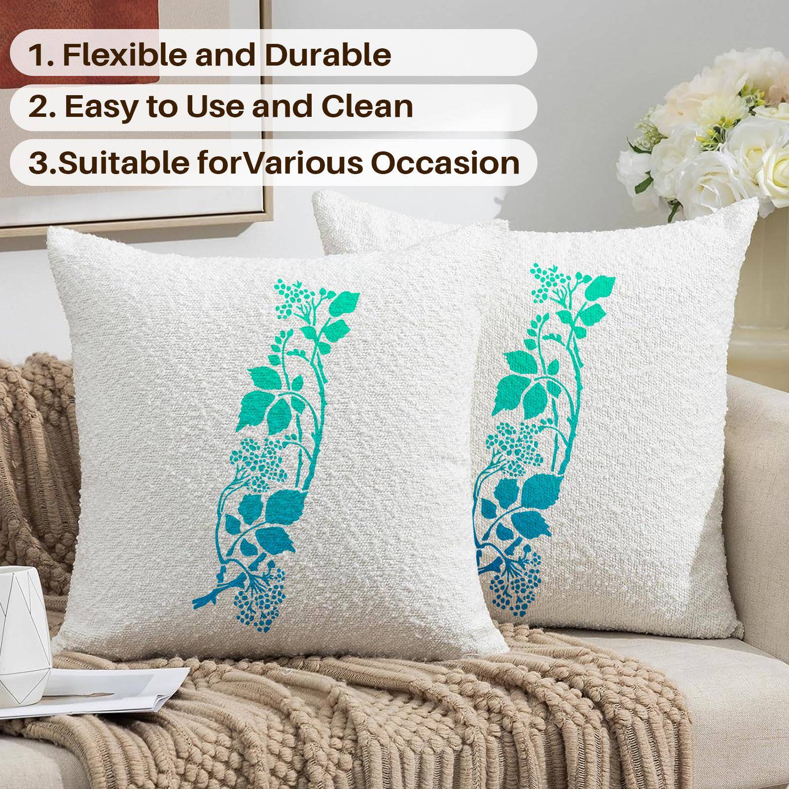 原创跨境国风花卉主题绘画模板藤条彩色涂鸦板镂空diy手账绘画板