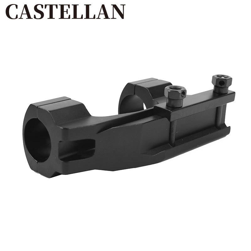 25.4mm瞄准镜管夹带单面轨新款瞄管夹连体支架铝合金瞄管夹