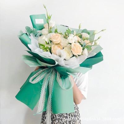 母亲节鲜花包装纸晨雾哑光纸纯色加厚卷装花束礼品礼物包花纸