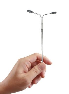 双头不锈钢路灯3V沙盘建筑模型材料DIY科技模型材料B3灯模型