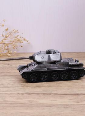 金属迷你坦克仿真模型铁苏联虎式T34合金玩具车摆件手办装饰摆件