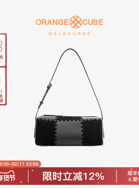 Orange Cube法棍包魔方拼接单肩腋下包小号头层牛皮