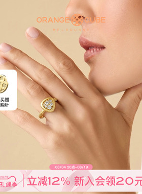 Orange Cube幸运拾光戒指轻奢高级感锆石优雅百搭食指戒指配饰女