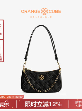 Orange Cube女包麻将包真皮手提单肩通勤时尚轻奢手拎斜挎包包女