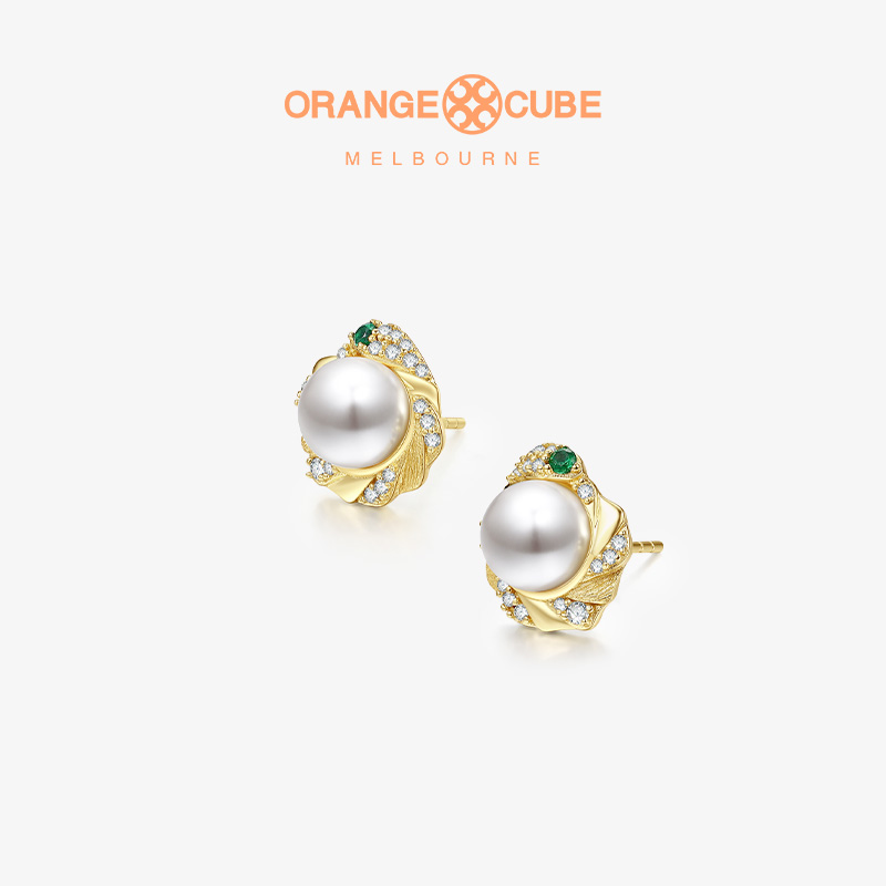 Orange Cube灵蛇耳环s925银耳饰优雅小众设计轻奢饰品送女友礼物
