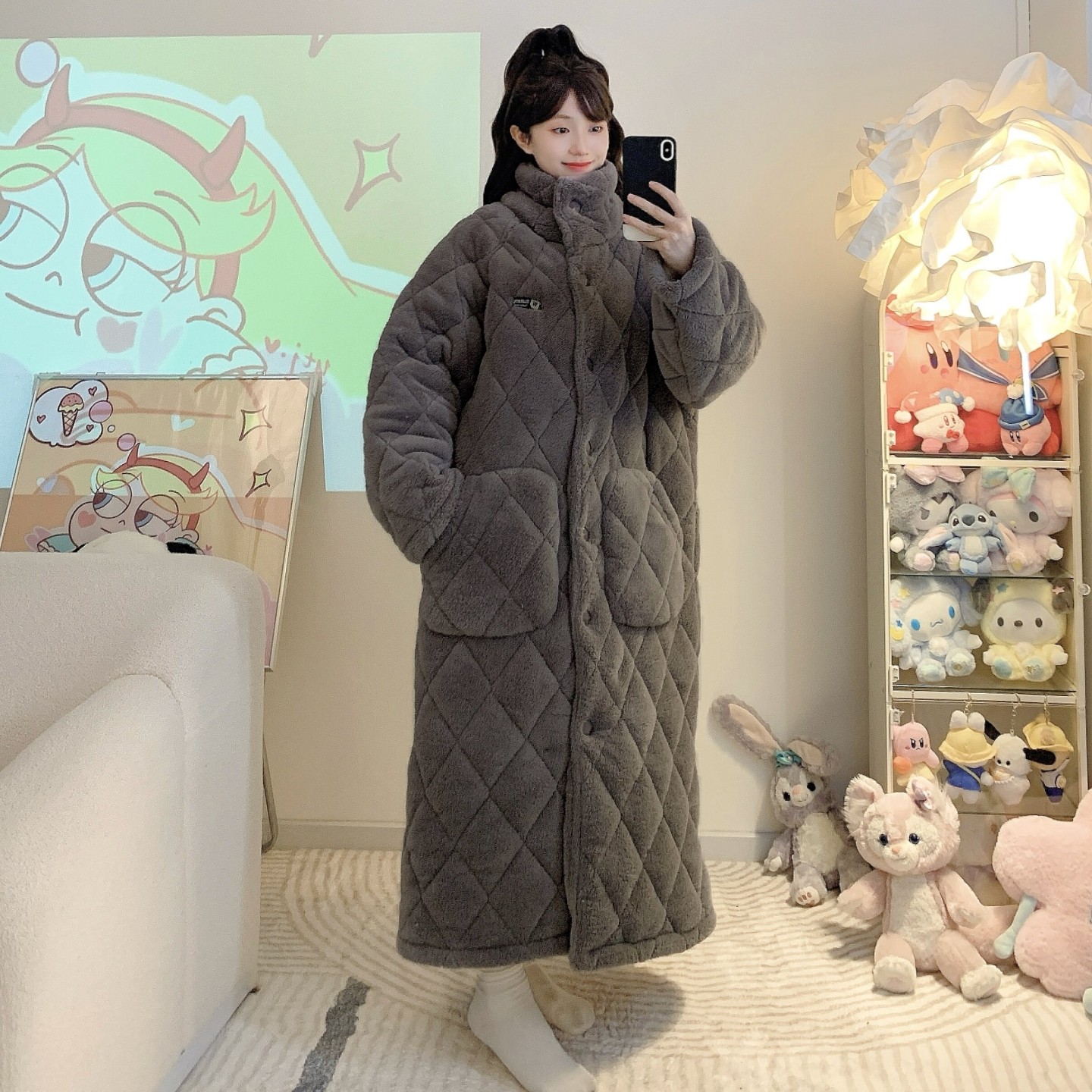 特大码250斤珊瑚绒夹棉三层加厚睡袍女冬季胖MM200斤加肥保暖睡裙,女士内衣/男士内衣/家居服,睡袍/浴袍,淘宝优惠券,粉丝福利购,淘宝优惠卷