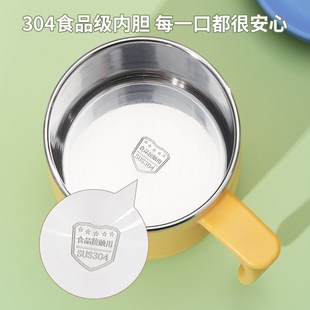 2023高颜值马克杯带盖勺不锈钢杯子家用X办公室咖啡杯 杯子女新款