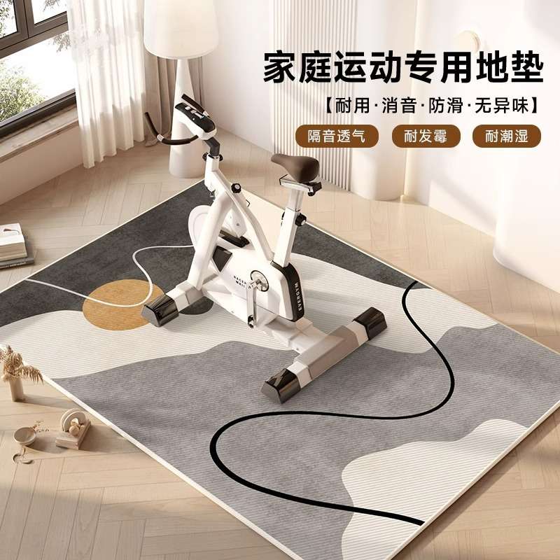地垫隔音2024新款跑步机防滑垫动感单车健身专用垫子耐脏加厚地毯