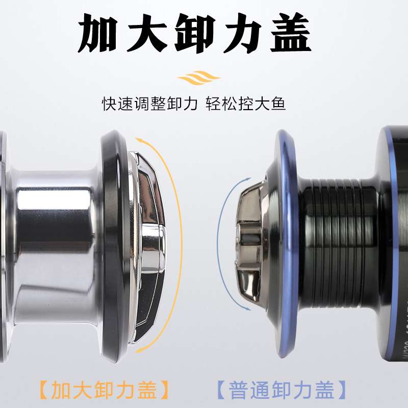 比灵斯路亚卸力纺车轮专用超轻渔轮全金属远投斜口浅线杯筏钓鱼轮