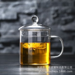 超大容量加厚玻璃杯耐高s温花茶杯防烫怀旧复古大茶缸家用水杯茶