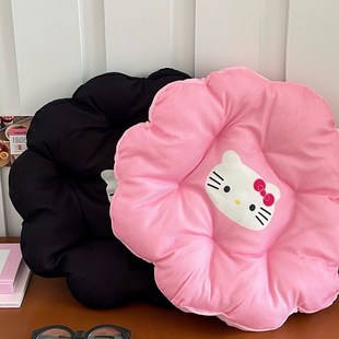 卡通可爱猫咪坐垫柔软家用圆形椅垫办公室M坐垫学生宿舍软屁垫子