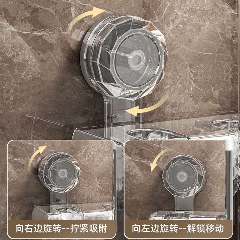 吸盘拖把壁挂夹免打孔扫把拖布挂钩卫生间门后收纳神器置物架卡扣