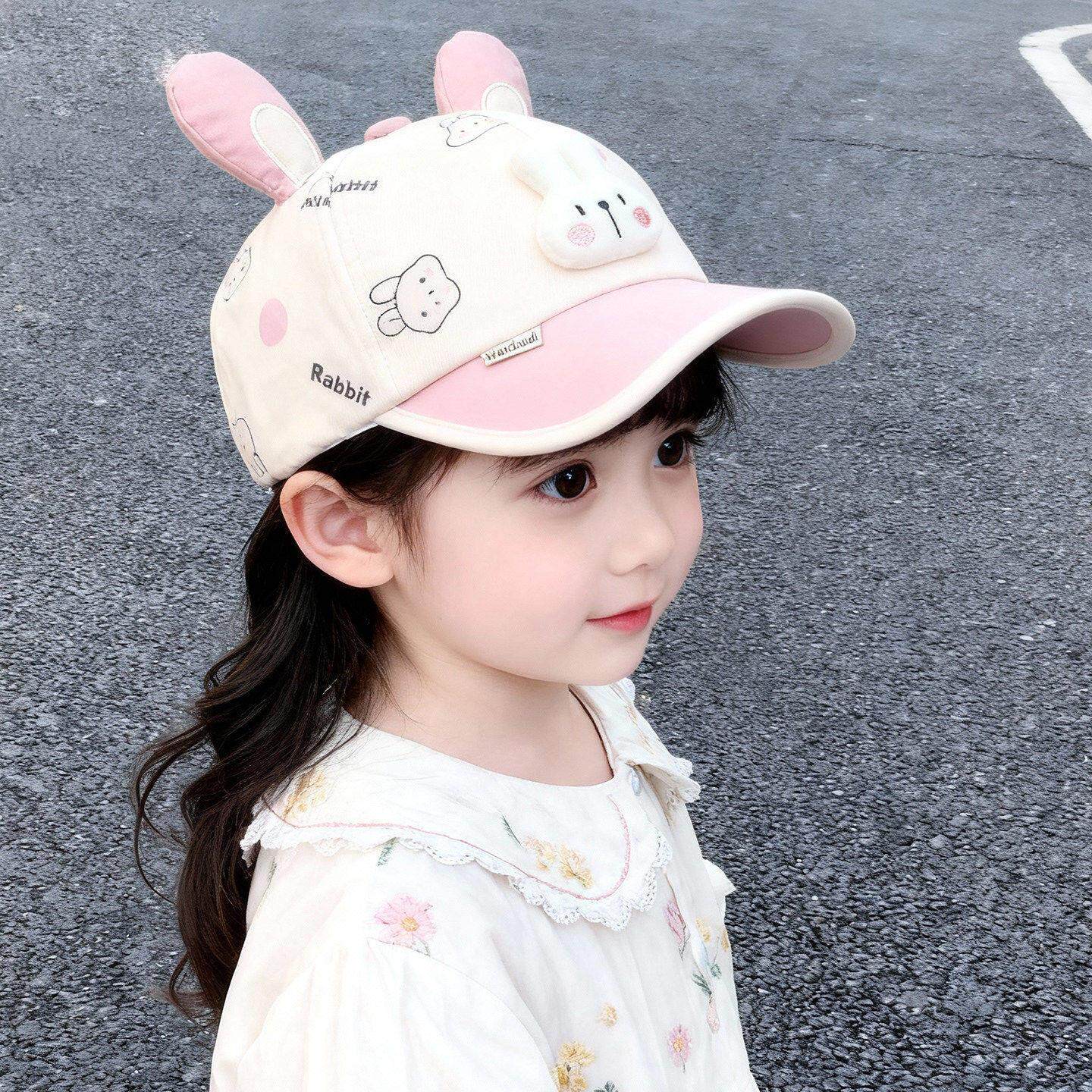 宝宝帽子春秋季棒球帽2026新款女宝鸭舌帽可爱超萌儿童遮阳女孩帽