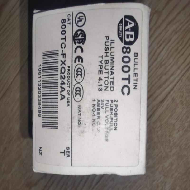 直拔紧急停止按钮开关 800TC-FXQ24AA 24V AMBER CAP 2 POSITION