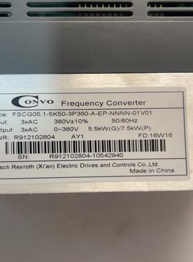议~康沃变频器FSCG05.1-5K50-3P380-A一台5.