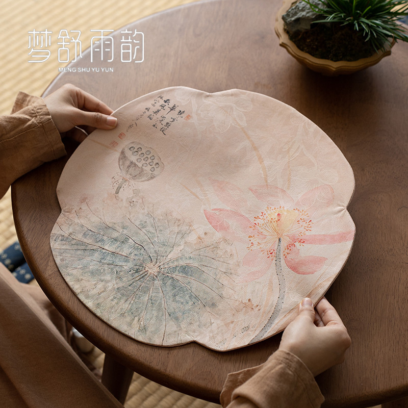 香云纱双面茶席新中式禅意复古桌旗布茶桌隔热垫壶承桌布茶道