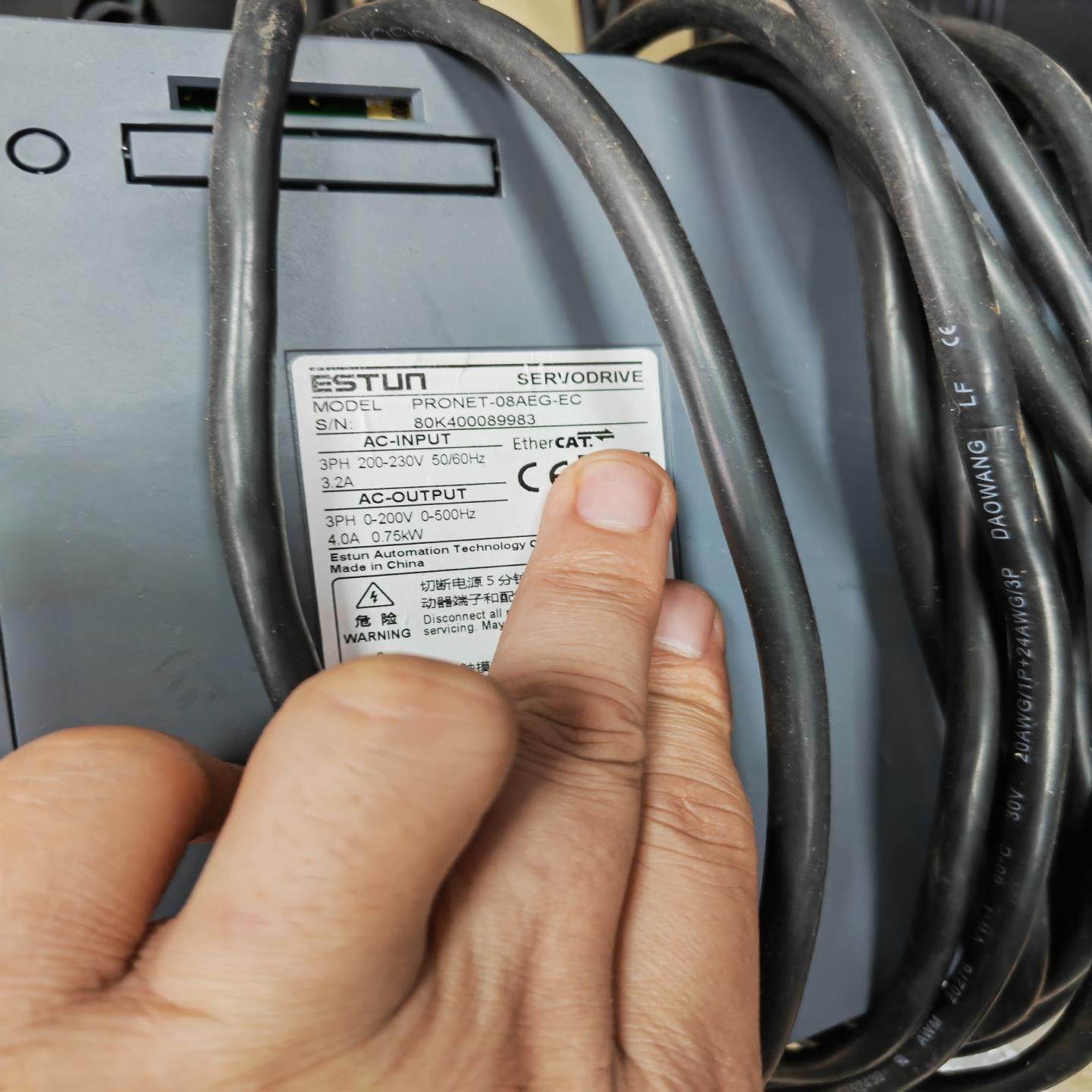 艾斯顿750W伺服电机，驱动：PR0NET-08AEG-EC(崽崽配件）