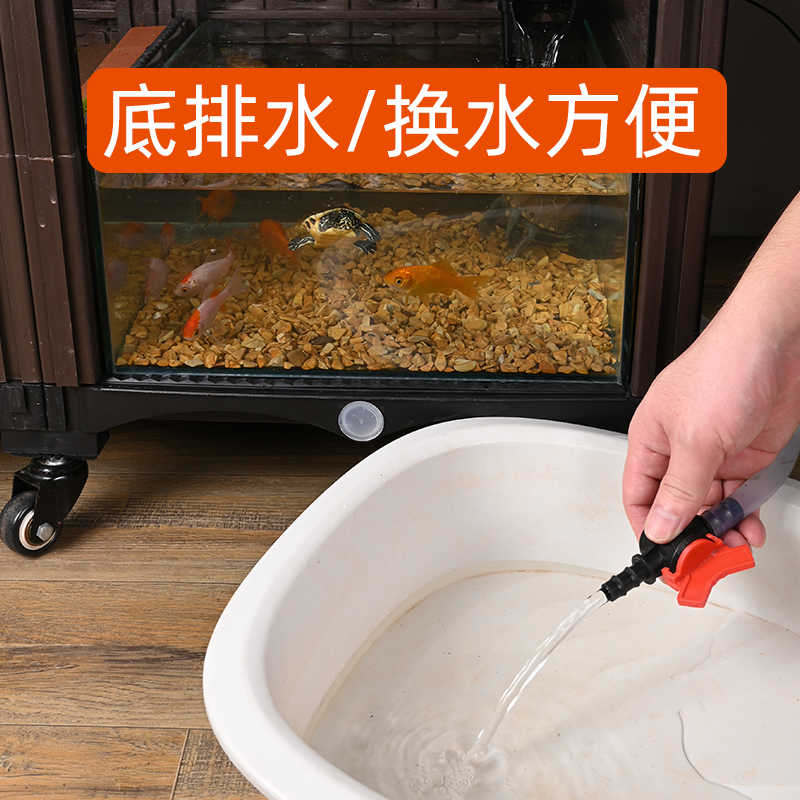 黄缘龟专用泡澡盆玻璃缸大水池安缘半水龟水盆生态造景养殖箱用