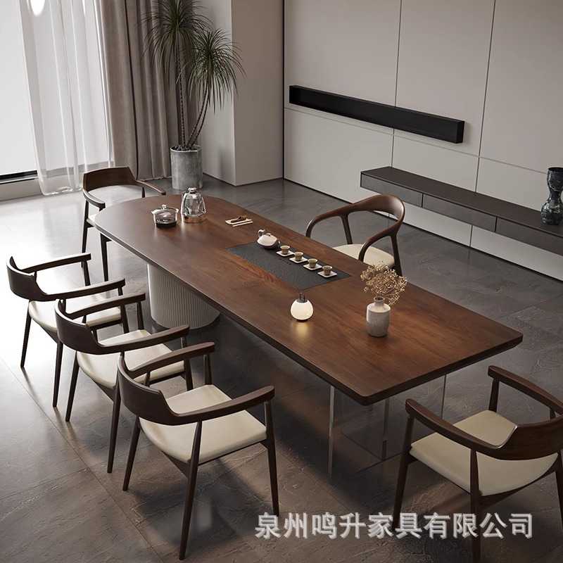 新款直销实木茶桌椅组合功夫大板现代简约家用泡茶台新中式办公室