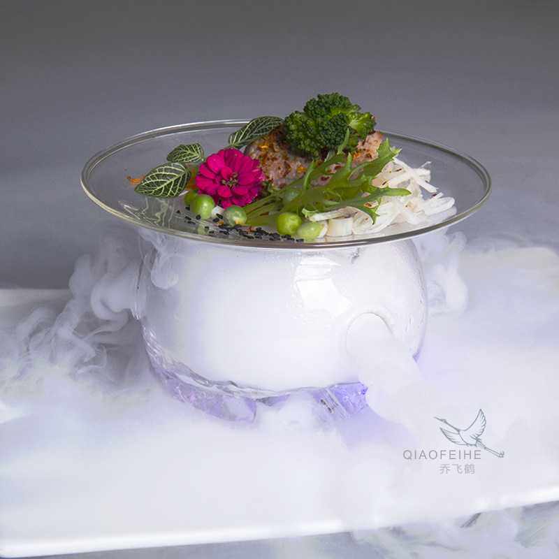 新款直销干冰冒烟酒店意境菜餐具小碗配平盘玻璃美食套装个性私房,餐饮具,碗,淘宝优惠券,粉丝福利购,淘宝优惠卷