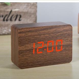 wish礼品钟可 万年历懒人木质静音闹钟 新款 直销供应创意木头时钟