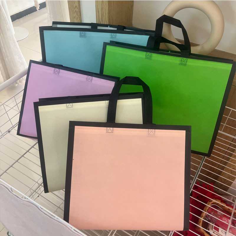 新款直销加厚无纺布袋手提袋现货印字帆布购物袋礼品服装店广告袋